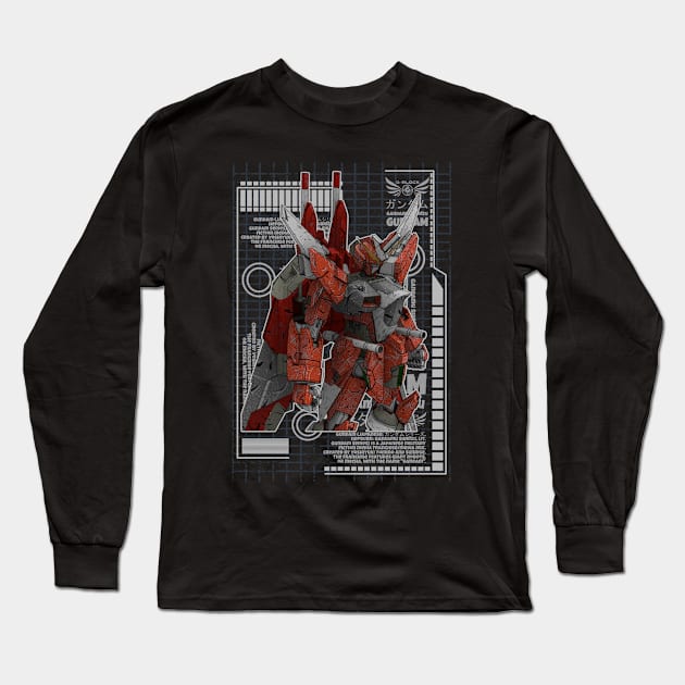 ZGMF-X09A Justice Gundam Long Sleeve T-Shirt by gblackid